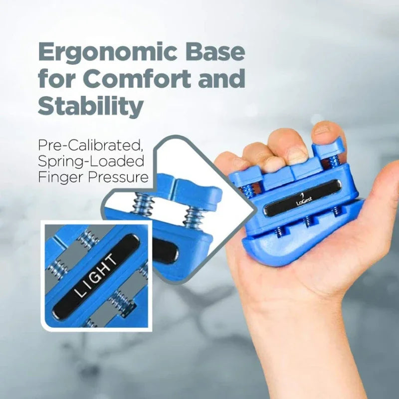 Finger Strengthener Hand Grip Trainer — 3 Resistance Levels (3/7/11 lb | 1.36/3.18/4.99 kg) for Finger, Wrist & Forearm Strength — Ideal for Musicians & Rock Climbers
